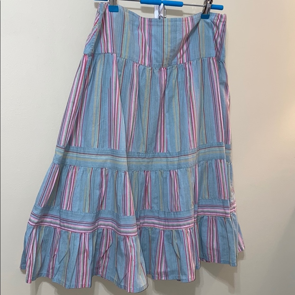 H & M BOHO Ruffled Cotton Skirt